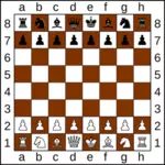 לוח שחמט עם כלי שחמט